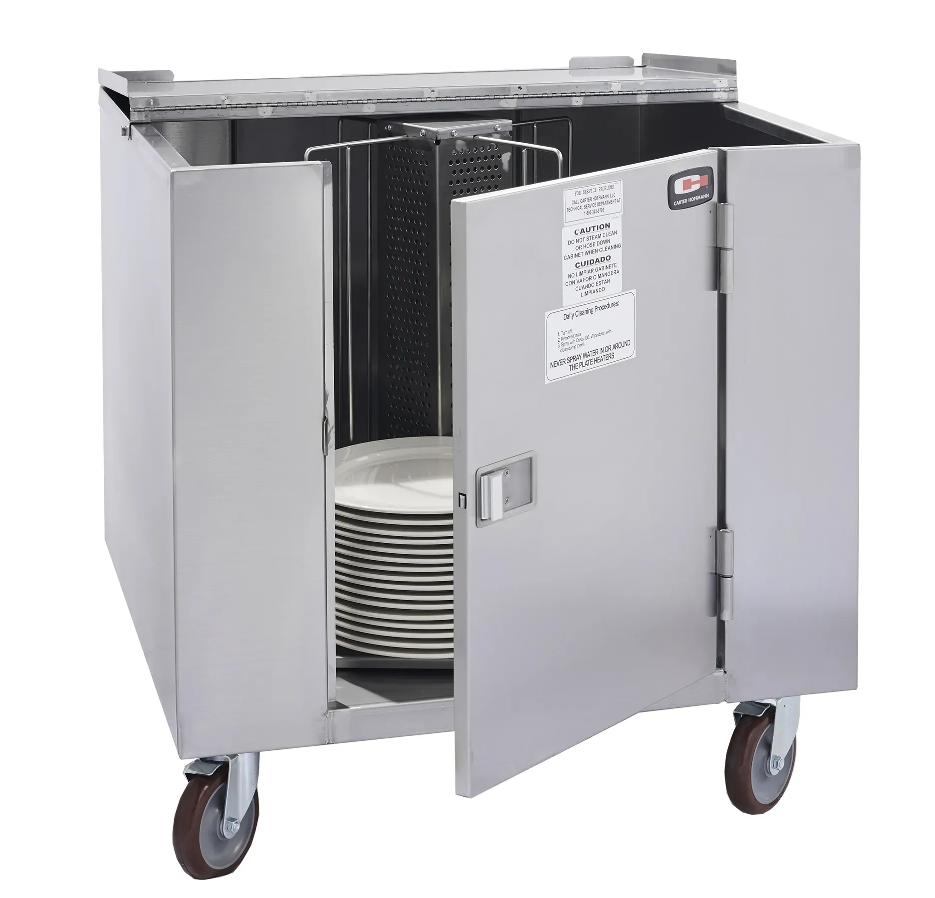 Carter-Hoffmann CD260, Cart / Dolly, Dish, 252.0 Plate Capacity, Made In USA, Stainless Steel