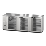 Hoshizaki , BB95-G-S, Bar Refrigerator, 3 Swinging Glass Doors